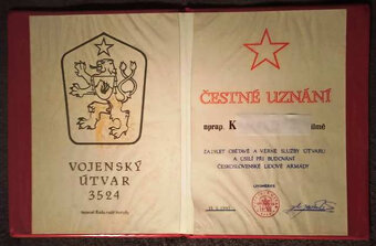 ČESTNÉ UZNANIA - ČSLA - 10