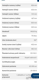 Trezor Hartman Ludwig 200 bezpečnostný a protipožiarny - 10