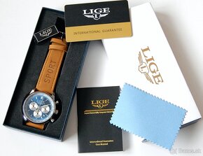 LIGE 89136 Luxury Chronograph - pásnke štýlové hodinky - 10