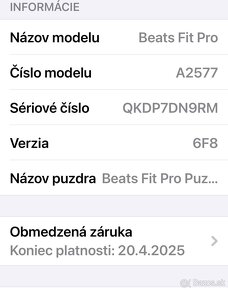 Apple BEATS FIT PRO Biele /SUPER CENA/ - 10