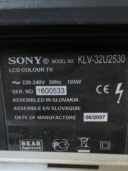 funkčný LCD TV 32" Sony Bravia - 10