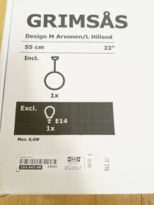 Ikea GRIMSÅS závesná lampa (úplne nová) - 10