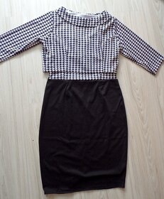 PeeKaBoo Čierno-biele vzorované šaty + bolero, v. L - 10