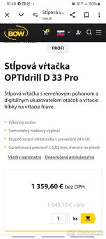 Stlpova vrtacka Optimum 33 Pro - 10