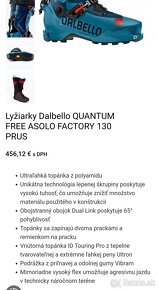 nove ski alp lyziarky DALBELLO Quantum Free 130 vel. 40,5 - 10