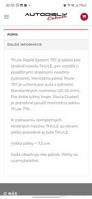 Thule 757 stresne nosice, dobre na Octaviu a ine - 10