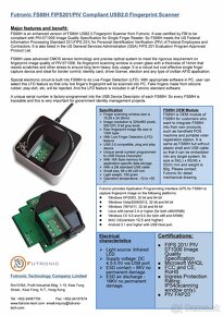 Futronic FS88H → Snímač odtlačkov prstov USB2.0 - 10