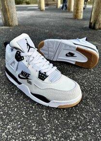 Nike sb air jordan retro 4 (white & gray) - 10