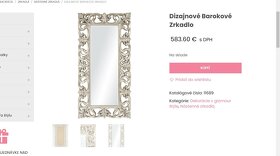 Luxusne barokove strieborne Zrkadlo 170cm - 45% - 10