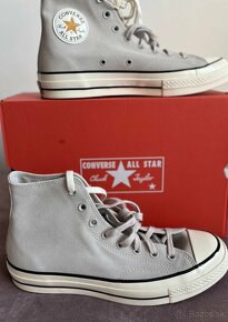 Kožené unisex šedé tenisky Converse Chuck Taylor - 10