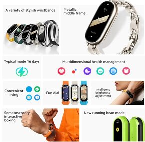 Xiaomi Smart Band 8 SK jazyk + bežecký klip/fólie/náramky - 10