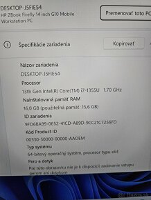 HP Zbook 14 G10 i7-1355U / 16GB RAM / 512GB SSD / RTX A500 - 10