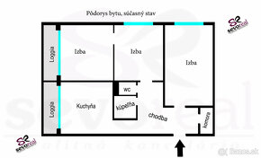 PODHÁJ / 3i byt BB / 75 m2 + 2xkrát loggia / RADVAŇ / DOHODA - 10