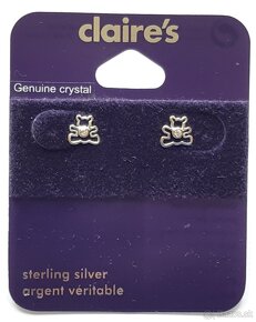 Strieborne nausnice - Claires - 10