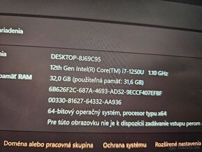 Dell XPS v najsilnejsej konfiguracii 32gb ram 1Tb ssd a inte - 10