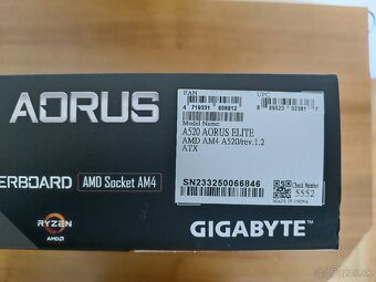 GIGABYTE A520 AORUS ELITE, AM4, záruka - 10