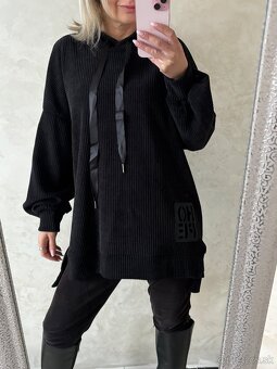 Dámska oversize menčestrová mikina black - 10