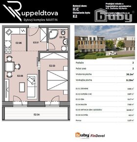 Predám 2 izbový byt v novostavbe, Byty Ruppeldtova, Martin. - 10