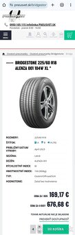 4ks NOVÉ 225/60 r18 104W BRIDGESTONE, DOT2024 - 10