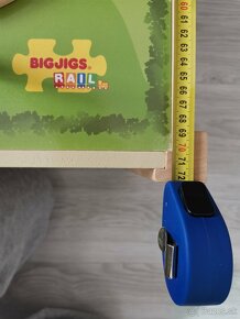 BigJigs Rail drevená vláčiková dráha so stolom - 71 dielov - 10