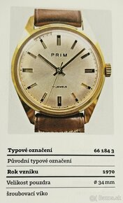 Československé Retro Vintage hodinky PRIM Elegant 70. roky - 10