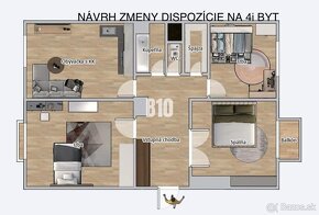 Centrum mesta - veľký 3i byt - dva balkóny - 10