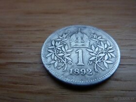 R-U Veľmi vzácna 1 koruna 1892 bz - 10