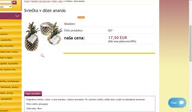 Dizajnove sviecky  ANANAS  biela, strieborna, zlata -45% - 10