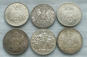 Strieborne mince 2,3,5 Marky - Nemecke cisarstvo - 10
