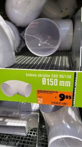 Koleno PVC okrúhle 90°, Ø 150 m - 10