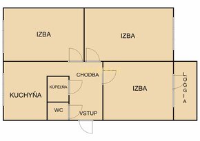 3 IZBOVÝ BYT, KOŠICE - DARGOVSKÝCH HRDINOV, CHARKOVSKÁ - 10