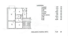 3-izbový byt s balkónom a vlastným parkovaním v centre,... - 10