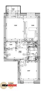 Nový 2-izbový byt (B30-66m²) s balkónom v blízkosti centra m - 10