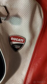 Moto kožená kombinéza Ducati, perforovaná koža - 10