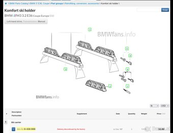 OEM Stresne nosice lyzi BMW - 10