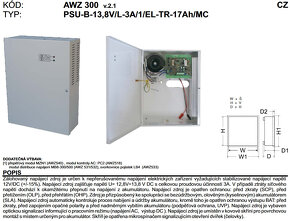 ⚡️ Zálohovaný zdroj Pulsar AWZ300 12V / 3A ⚡️ - 10