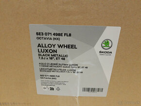 Luxon Black 5x112 R18 7,5Jx18 ET48 Škoda Octavia 4 NOVÉ - 10