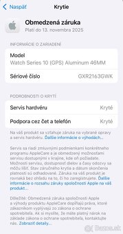 Apple Watch 10 46mm Jet Black - nové, 100% zdravie - 10