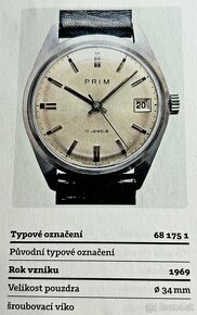 Československé Retro Vintage hodinky PRIM Elegant 2 Chrom - 10