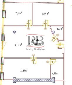 Samostatný kancelársky celok 107m² v blízkosti letiska na pr - 10