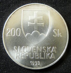 Slovenské strieborné 200 koruny bk - 10