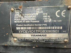 pásový minibager Yanmar vio 17 - 10