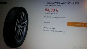 5x112 r16 VW group + zim 205/55 r16 Hankook 7,5 mm kúpa 2023 - 10