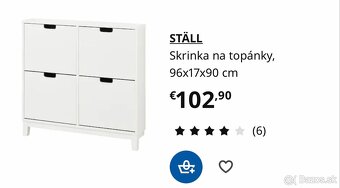 Botnik, Skrinka na topánky, biela Ikea - 10