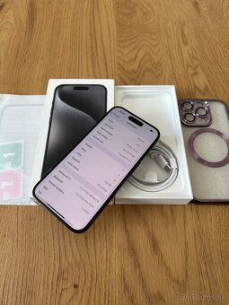 iPhone 15 Pro 128 gb Black Titanium v záruke + príslušenstvo - 10