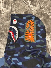 Bape Shark Hoodie Mikina Modrá - 10