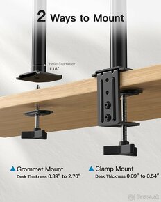 Huanuo HNCM7 stolový stojan na 2 Monitory 13"-27" - 10