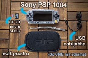 Sony PSP 1004 clear 64 GB + 3 hry - 10