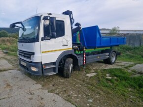 Mercedes Atego 1218 nosič kontajnerov s hydraulickou rukou - 10