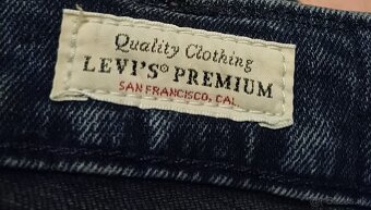 Levis modré slim fit strečové - 10